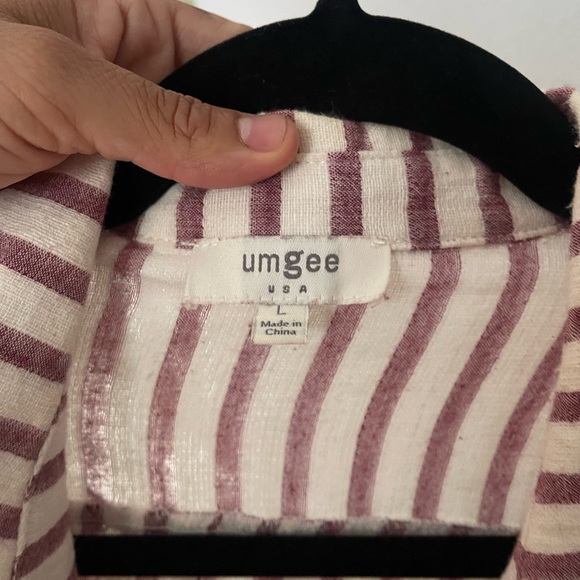 Umgee Striped Button-Up cotton shirt size L - Picture 3 of 10